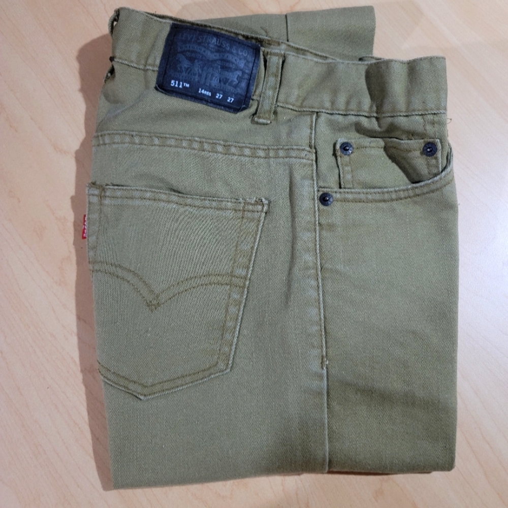 Boys Beige Levi Strauss 511 Size 14 Regular